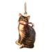 The Holiday Aisle® Festive Cat Hanging Figurine Ornament Metal in Brown | 4 H x 1.5 W x 0.25 D in | Wayfair ADD1EFCE0F4A4A5A83BAC636C5AAC7E6
