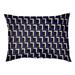 Wrought Studio™ Bonheur Football Luxury Outdoor Dog Pillow Polyester in Black/Indigo | 4 H x 28 W x 18 D in | Wayfair