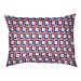 Wrought Studio™ Duchamps Football Luxury Outdoor Dog Pillow Polyester in Red/Blue/White | 4 H x 28 W x 18 D in | Wayfair