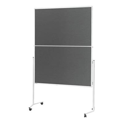 Magnetoplan Moderationswand zusammenklappbar Filz 120/150 cm grau, 198 cm