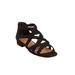 Wide Width Women's The Lana Sandal by Comfortview in Black (Size 9 1/2 W)