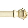 Verona 50mm Wooden Curtain Poles Fixed Length Curtain Poles Beautiful Finials Curtain Pole Cream, Rose 180 cm