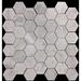 Tile Club Carrara 1.9" x 1.9" Marble Honeycomb Mosaic Wall & Floor Tile Marble in White | 1.9 H x 1.9 W x 0.375 D in | Wayfair WFKB88G03HA