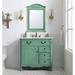 One Allium Way® Polegate 36" Single Bathroom Vanity Set Wood/Marble in Green | 35 H x 36 W x 21.5 D in | Wayfair D96EFCB526D44FBEA7B46836100FBF51