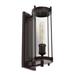 17 Stories 1 - Bulb 15" H Outdoor Wall Lantern Glass/Metal/Steel in Gray | 15 H x 6.25 W x 7.35 D in | Wayfair 6CA0D7C016F74BD1A13158953DA69C71