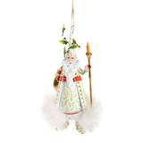 MacKenzie-Childs Patience Brewster Dash Away Candlelight Santa Ornament in Green/Red/White | 7 H x 1 W x 1 D in | Wayfair 08-30669