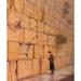 Bloomsbury Market Lonely Jew Praying by the Kotel - Painting Print on Canvas in Black/Yellow | 20 H x 16 W x 2 D in | Wayfair