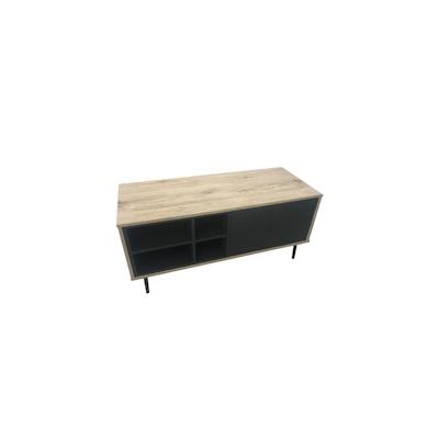 SIT Möbel Lowboard, MDF mit glatter Nachbildungfolie | B 97,5 x T 39 x H 45 cm | dunkel anthrazit | natur | 11776-95 | S