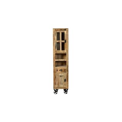 SIT Möbel RUSTIC Hochschrank Mangoholz | L 44 x B 34 x H 191 cm | natur / antik | 01905-04 | Serie RUSTIC
