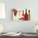 Fleur De Lis Living Wine Collage II by Veronique Charron - Unframed Graphic Art Print on Canvas in Red | 8 H x 12 W x 1.25 D in | Wayfair