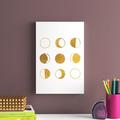 Etta Avenue™ Teen The Moon Phases - Unframed Painting on Canvas in Yellow | 18 H x 12 W x 1.25 D in | Wayfair D2EE5719C7D04E78AC63A702B79B90D4