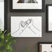 Zipcode Design™ Happy Hands III - Unframed Drawing Print on Canvas in Black/Gray/White | 12 H x 18 W x 1.25 D in | Wayfair