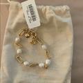 J. Crew Jewelry | Gold And Pearl Bracelet From J. Crew | Color: Gold | Size: Os