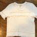 J. Crew Tops | J. Crew Embroidery Style Short Sleeve Sweater | Color: Cream | Size: M