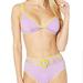 Kate Spade Swim | Kate Spade Daisy Buckle High-Waist Bikini | Color: Purple/Yellow | Size: L