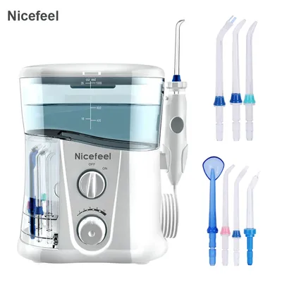 Nicefeel-Irrigateur buccal et hydropulseur dentaire nettoyeur de dents avec 1000ml d'eau précieuse