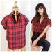 Madewell Tops | Madewell | Central Shirt In Dahl Plaid Button Down | Color: Black/Red | Size: Xs