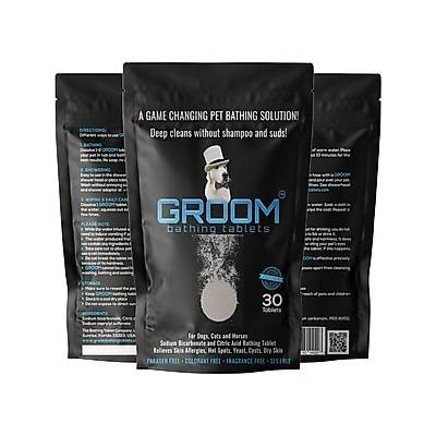 GROOM Bathing Tablets Dog, Cat & Horse Shampoo, 30 count