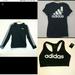 Adidas Tops | Adidas Lot Sweater Tshirt And Sport Bra Size Small | Color: Black | Size: S