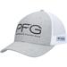 Men's Columbia Gray/White PFG Hooks Snapback Hat