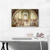 ARTCANVAS School of Athens 1510 by Raphael - Wrapped Canvas Painting Print Canvas, Wood in Brown | 18 H x 26 W x 1.5 D in | Wayfair