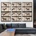 ARTCANVAS Donkey Bucking & Kicking by Eadweard Muybridge - 3 Piece Wrapped Canvas Painting Print Set Canvas, in Brown | Wayfair MUYBRI17-3L-90x60