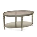 Braxton Culler Halprin Coffee Table w/ Storage Wood/Glass in Gray | 19 H x 41 W x 24 D in | Wayfair 1041-023/STONEHEARTH
