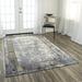 Gray 142 x 102 x 0.27 in Area Rug - Bungalow Rose Jonason Abstract Gold/Charcoal Area Rug Polyester | 142 H x 102 W x 0.27 D in | Wayfair