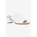 Extra Wide Width Women's Carmella Mules by Easy Street in White Stretch Fabric (Size 9 WW)