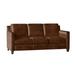 Bradington-Young Yorba 76" Genuine Leather Square Arm Sofa in Gray | 35 H x 76 W x 37 D in | Wayfair 508-95-922100-87-CO