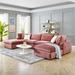 Pink Sectional - Commix Down Filled Overstuffed Velvet 6-Piece Sectional Sofa by Modway Velvet | 35 H x 158 W x 79 D in | Wayfair EEI-4821-DUS