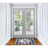 Gracie Oaks Nathon Indoor Door Mat Synthetics in Blue/White | 24" W x 36" L | Wayfair 27375B3DD1144488B217CB0771EFA578