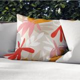 Red Barrel Studio® Gerding Outdoor Square Pillow Cover & Insert Eco-Fill/Polyester in Red/Orange/Brown | 18 H x 18 W x 4 D in | Wayfair