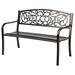 Canora Grey Granados Park Outdoor Bench Metal in Brown | 35 H x 50 W x 25 D in | Wayfair 1788681EEE6A4EA6AB76B8151463EAA6