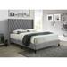 Everly Quinn Samime Tufted Low Profile Platform Bed Upholstered/Velvet/Linen in Gray | 52 H x 57 W x 80 D in | Wayfair