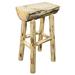 Union Rustic Glacier Country Collection Half Log Barstool Wood in Yellow | 30 H x 17 W x 18 D in | Wayfair 58ACB9F31E054B0EBECEB7BA83D672AD