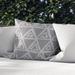 Corrigan Studio® Blix Triangular Outdoor Square Pillow Cover & Insert Eco-Fill/Polyester in Gray | 18 H x 18 W x 4 D in | Wayfair