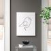 Zipcode Design™ Bird by Terri Ellis - Wrapped Canvas Drawing Print Canvas in Black/Gray/White | 20 H x 16 W x 1.3 D in | Wayfair