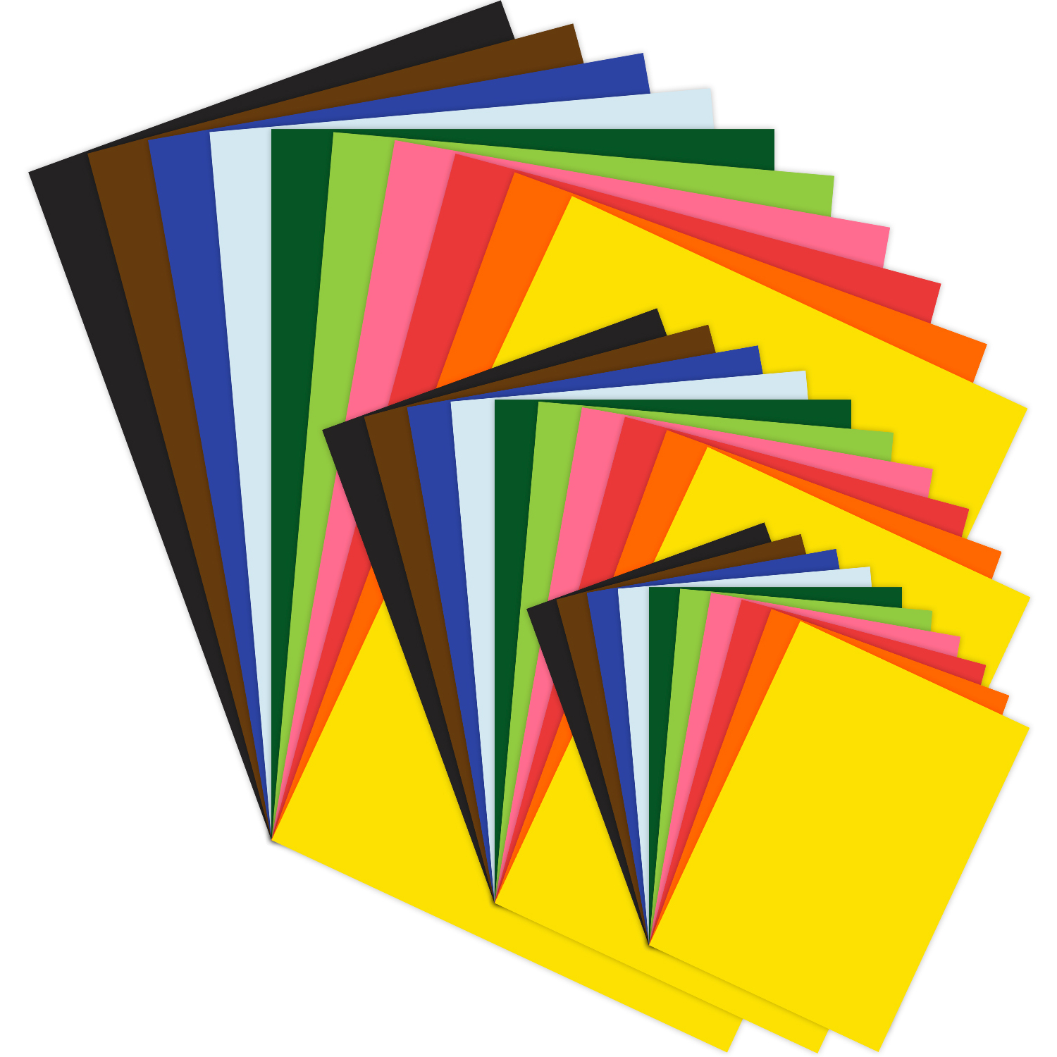 Papier à dessin coloréé, multicolore, A3, A4, A5, 100 feuilles