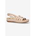 Wide Width Women's Kehlani Sandals by Easy Street in Natural (Size 8 W)