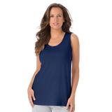 Plus Size Women's Knit Sleep Tank by Dreams & Co. in Evening Blue (Size 3X)