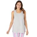 Plus Size Women's Knit Sleep Tank by Dreams & Co. in Heather Grey (Size L)