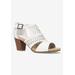 Wide Width Women's Adara Sandals by Easy Street in White (Size 9 1/2 W)