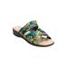 Extra Wide Width Women's The Pandora Sandal by Comfortview in Black Floral (Size 11 WW)