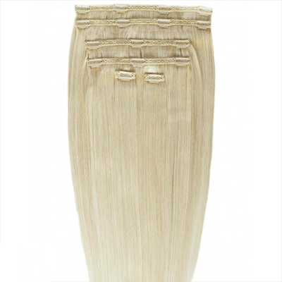 Gold24 Clip-in Extensions #4 Braun - 60 cm #613 Blond 50 Nude Image