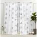 Nicole Miller New York Mabel Sheer Rod Pocket Curtain Panels Pair Polyester in Gray/Brown | 96 H x 54 W in | Wayfair YB013637DSNME1 A421
