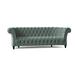 Poshbin Rolled Arm Chesterfield Sofa in Blue/Black | 31 H x 84 W x 36.5 D in | Wayfair 1012-KLELAG-BLK-BRO-84