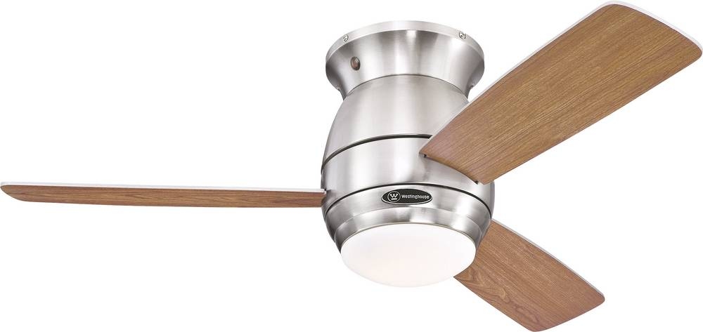 Westinghouse Halley Deckenventilator Flügelfarbe: Ahorn Gehäusefarbe (Details): Nickel Image