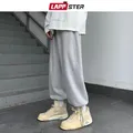 LAPPSTER-Pantalon de survêtement pour homme streetwear japonais couleur unie baggy jogging mode