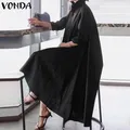 VONDA-Tunique Élégante à Manches sulfpour Femme Chemisier Long Décontracté ix 2023
